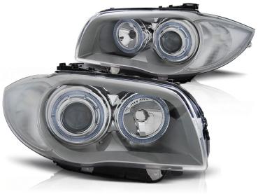 Design Angel Eyes Scheinwerfer für BMW 1er E81, E82, E87, E88 04-11 chrom